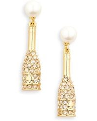 Kate Spade - Winter Carnival Champagne Drop Earrings - Lyst