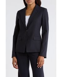 Theory - Angled Stretch Wool Blazer - Lyst