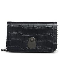 Longchamp - Cavalcade Croc Embossed Leather Wallet On A Chain - Lyst