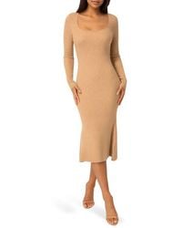 Bebe - Scoop Neck Long Sleeve Sweater Dress - Lyst