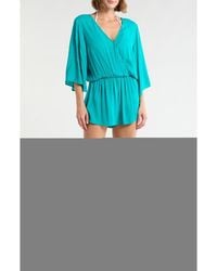 Elan - Wrap Front Cover-Up Romper - Lyst
