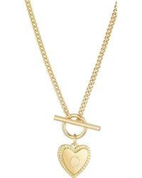 Adornia - Initial Heart Toggle Necklace - Lyst