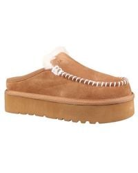 Mykos - Suede Genuine Shearling Lined Water Repellent Clog - Lyst