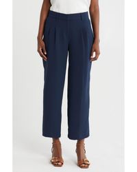 Amanda + Chelsea - Pleated Crop Wide Leg Pants - Lyst