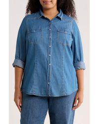 DR2 by Daniel Rainn - Western Long Sleeve Denim Shirt - Lyst