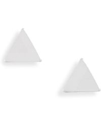 SET & STONES - Lucca Triangle Stud Earrings - Lyst