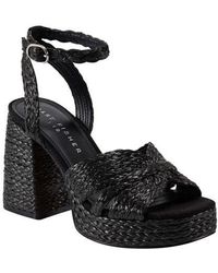 Marc Fisher - Janie Raffia Ankle Strap Platform Sandal - Lyst