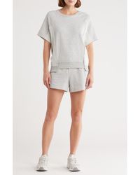 90 Degrees - Oversize Terry T-Shirt & Shorts Set - Lyst