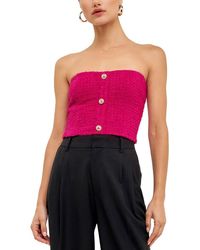 Endless Rose - Strapless Crop Top - Lyst