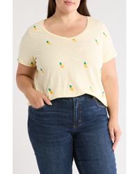 Lucky Brand - Embroidered Cotton T-Shirt - Lyst