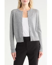 Nordstrom - Crewneck Cashmere Cardigan - Lyst
