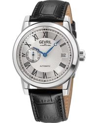Gevril - Madison Croc Embossed Leather Strap Watch, 39Mm - Lyst