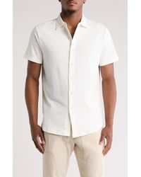 WESTZEROONE - Freeson Short Sleeve Stretch Cotton Button-Up Shirt - Lyst