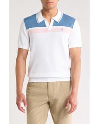 Original Penguin - Stripe Cotton Jersey Polo Sweater - Lyst