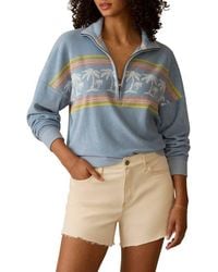 Faherty - Cabana Terry Cloth Quarter Zip Pullover - Lyst
