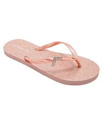 Bebe - Glittery Thong Sandal - Lyst