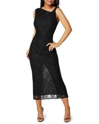 Bebe - Twist Lace Body-Con Maxi Dress - Lyst