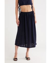 Vero Moda - Kim Eyelet Maxi Skirt - Lyst