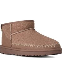UGG - Classic Ultra Mini Biarritz Genuine Shearling Lined Bootie - Lyst