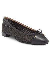 Stuart Weitzman - Sleek Cap Toe Bow Flat - Lyst