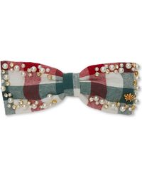 Lele Sadoughi - Ella Imitation Pearl Sprinkle Embellished Bow Barette - Lyst