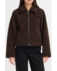 Ichi - High Pile Fleece Jacket - Lyst