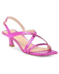 Stuart Weitzman - Oasis 50 Kitten Heel Slingback Sandal - Lyst