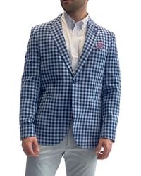 Tailorbyrd - Blue Textured Check Sportcoat - Lyst