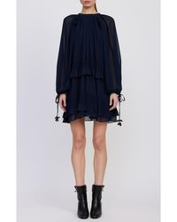 En Saison - Nicolette Tiered Ruffle Long Sleeve Trapeze Dress - Lyst