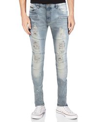 Xray Jeans - Raw X Moto Rip & Repair Stretch Skinny Jeans - Lyst
