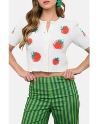 Blu Pepper - Tomato Short Sleeve Cardigan - Lyst