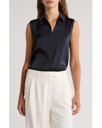 Rag & Bone - Darla Sleeveless Satin Button-Up Shirt - Lyst