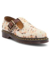 Dr. Martens - Genuine Calf Hair T-Bar Shoe - Lyst