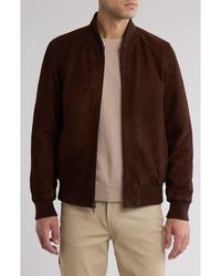 Slate & Stone - Suede Padded Bomber Jacket - Lyst