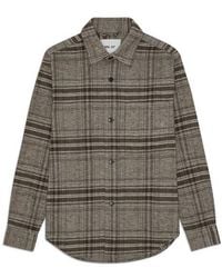 NN07 - Adwin 5292 Plaid Organic Cotton Flannel Button-Up Shirt - Lyst