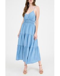 Blu Pepper - Button Detail Midi Sundress - Lyst