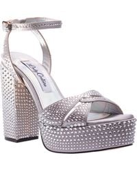Lady Couture - Rhinestone Platform Ankle Strap Sandal - Lyst