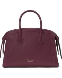 Kate Spade - Medium Knott Pebbled Leather Satchel - Lyst