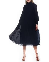 Alexia Admor - Kehlani Long Sleeve Chiffon Midi Dress - Lyst