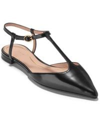 Cole Haan - Marlah T-Strap Pointed Toe Ballet Flat - Lyst