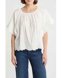 Adrianna Papell - Embroidered Floral Top - Lyst