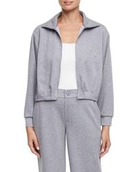 Three Dots - Bubble Hem Full Zip Jacket - Lyst