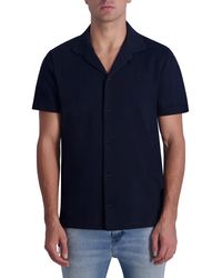 Karl Lagerfeld - Slim Fit Short Sleeve Button-up Camp Shirt - Lyst