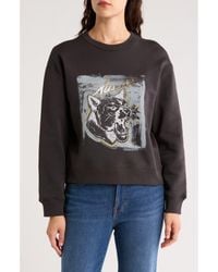 AllSaints Pippa Diana Embellished Sweatshirt, in Black | Lyst