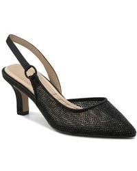 Adrienne Vittadini - Piperrs Crystal Kitten Heel Slingback Pump - Lyst