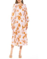 Alexia Admor - Sophie Long Sleeve Fit & Flare Maxi Dress - Lyst