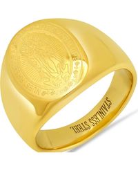 Steeltime - Our Lady Of Guadalupe Signet Ring - Lyst