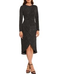 Maggy London - Abstract Print Long Sleeve Midi Dress - Lyst