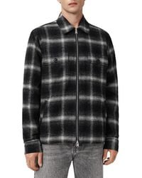AllSaints - Bayo Plaid Cotton Shirt Jacket - Lyst