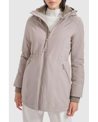 Calvin Klein - Flextech Faux Shearling Lined Hooded Jacket - Lyst